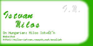 istvan milos business card